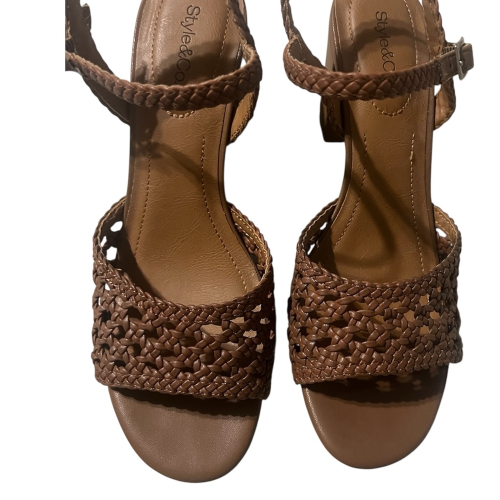 Style & Co. Women's Tan Braided Sandals